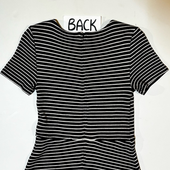 Madewell Gallerist Black & White Striped Knit Dress M - Picture 9 of 13